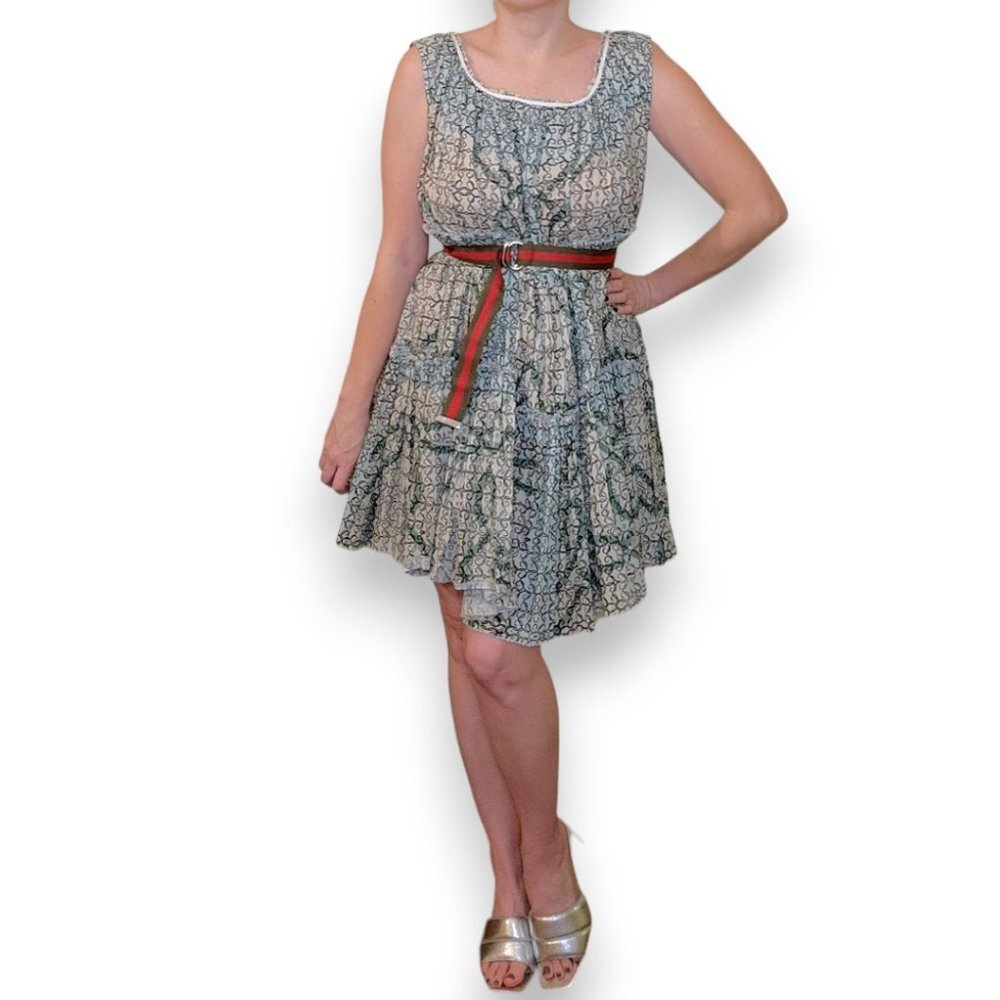 HACHE Oversized Printed Mini Dress
